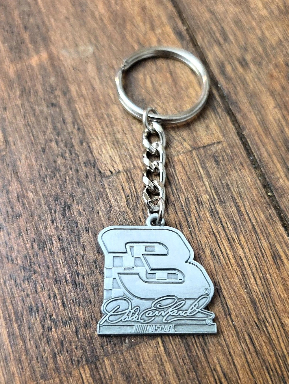 Dale EarnhardtSilver Keychain Key Ring Like New No packaging